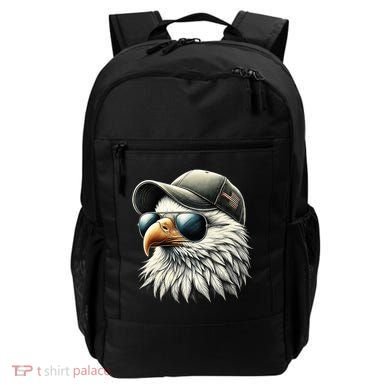  Great Gift Cool Face Eagle With Sunglasses Usa Bald Eagle Flying Bird Backpack