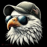  Great Gift Cool Face Eagle With Sunglasses Usa Bald Eagle Flying Bird Ornament thumb 1