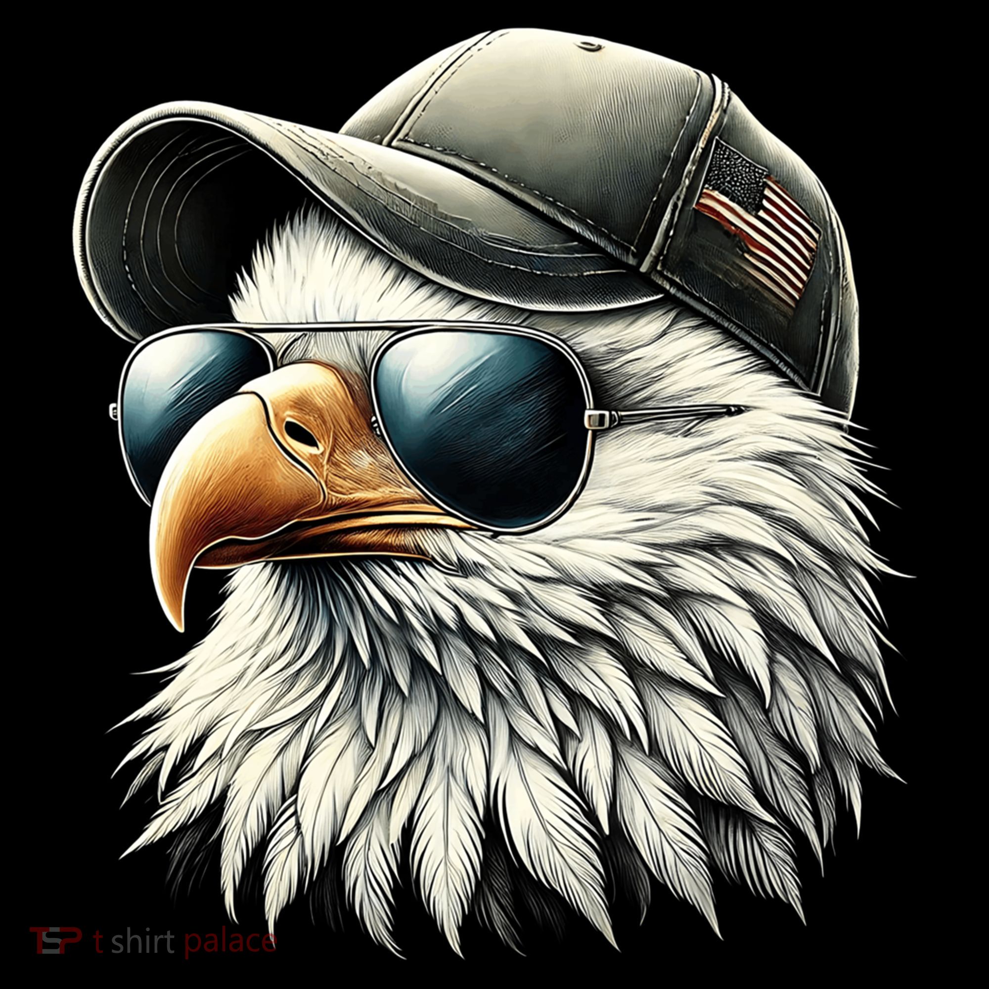  Great Gift Cool Face Eagle With Sunglasses Usa Bald Eagle Flying Bird Ornament
