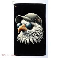  Great Gift Cool Face Eagle With Sunglasses Usa Bald Eagle Flying Bird Golf Towel thumb 0