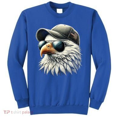  Great Gift Cool Face Eagle With Sunglasses Usa Bald Eagle Flying Bird Sweatshirt