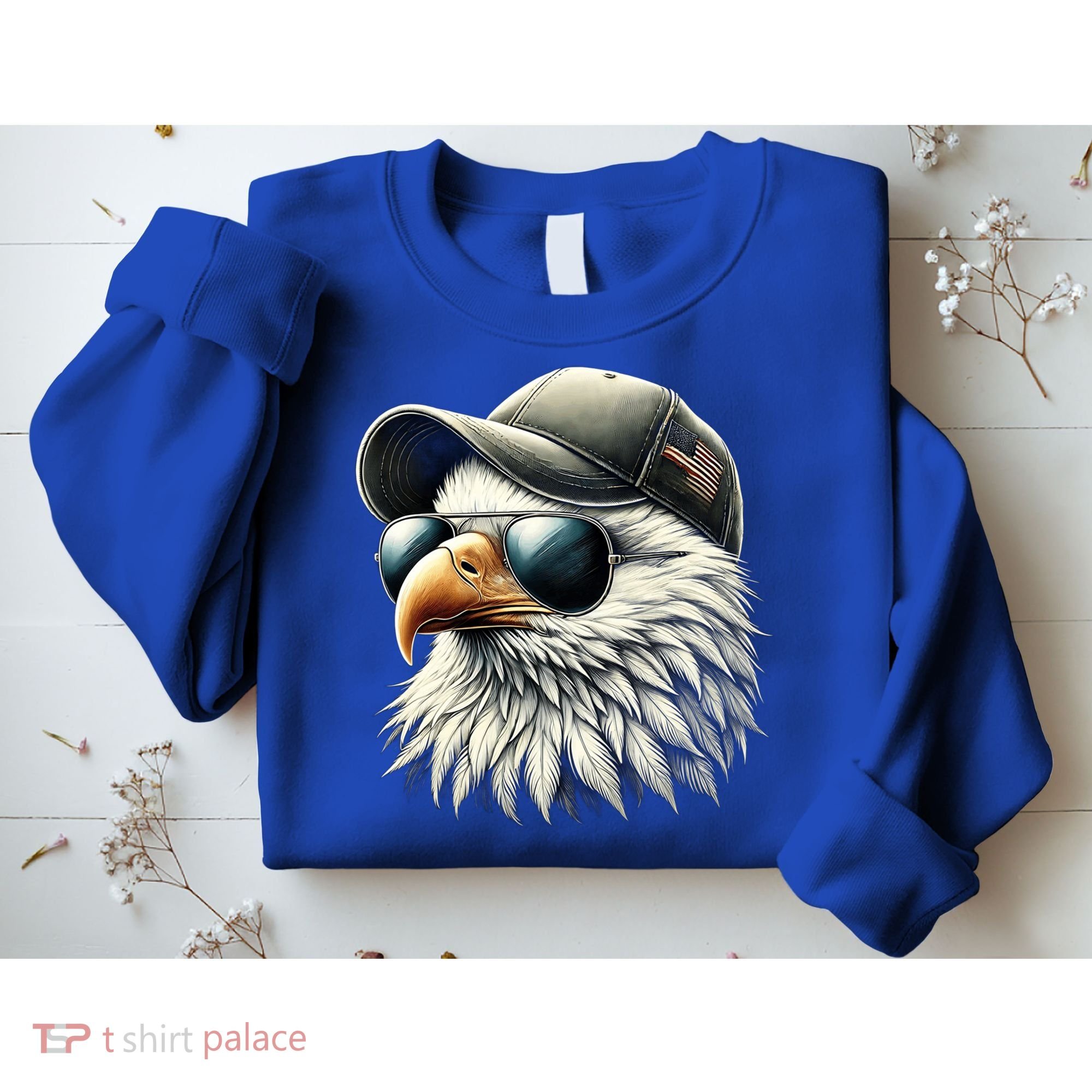  Great Gift Cool Face Eagle With Sunglasses Usa Bald Eagle Flying Bird Sweatshirt