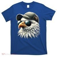  Great Gift Cool Face Eagle With Sunglasses Usa Bald Eagle Flying Bird T-Shirt thumb 0