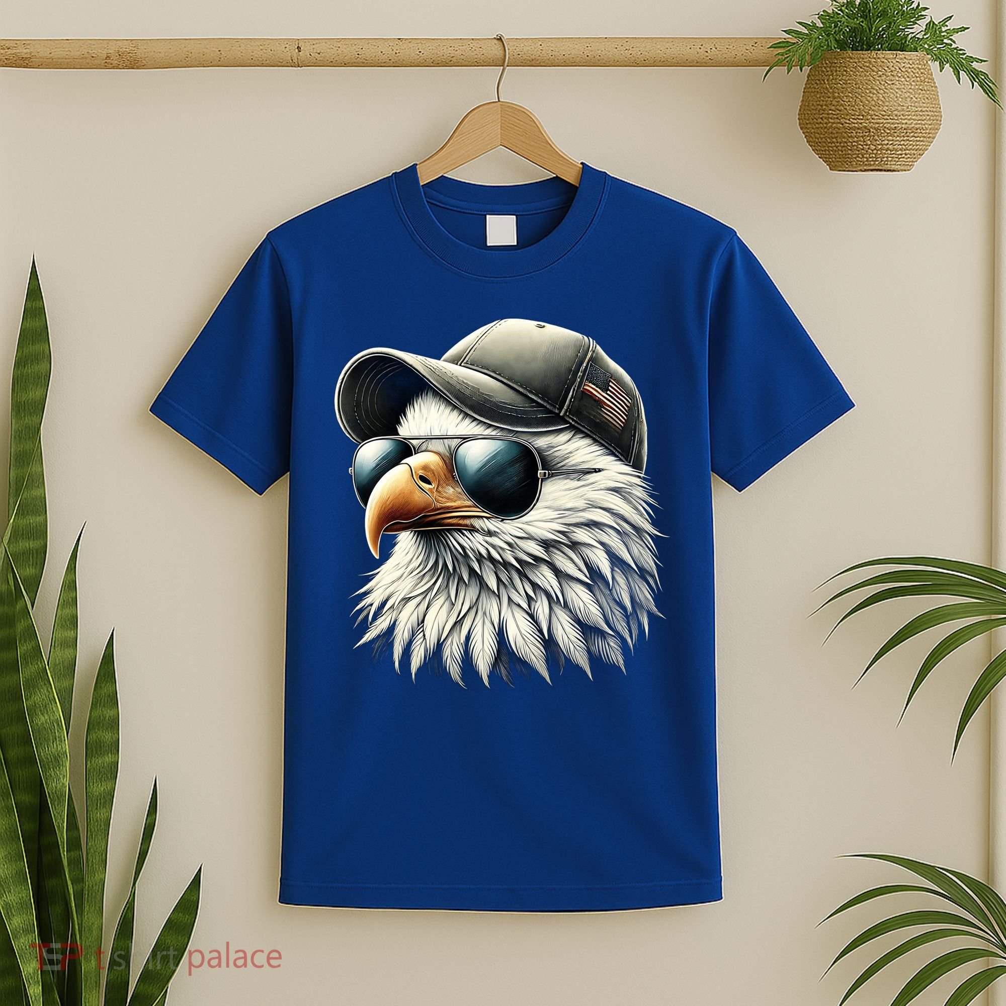  Great Gift Cool Face Eagle With Sunglasses Usa Bald Eagle Flying Bird T-Shirt