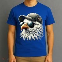  Great Gift Cool Face Eagle With Sunglasses Usa Bald Eagle Flying Bird T-Shirt thumb 3