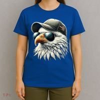  Great Gift Cool Face Eagle With Sunglasses Usa Bald Eagle Flying Bird T-Shirt thumb 4