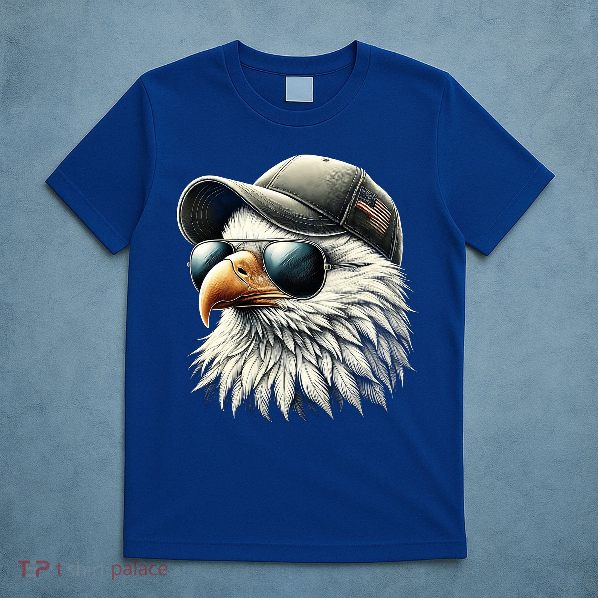  Great Gift Cool Face Eagle With Sunglasses Usa Bald Eagle Flying Bird T-Shirt