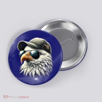  Great Gift Cool Face Eagle With Sunglasses Usa Bald Eagle Flying Bird Button