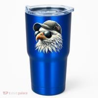  Great Gift Cool Face Eagle With Sunglasses Usa Bald Eagle Flying Bird Tumbler thumb 0