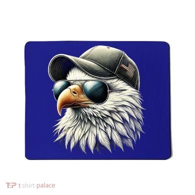  Great Gift Cool Face Eagle With Sunglasses Usa Bald Eagle Flying Bird Mousepad