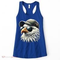  Great Gift Cool Face Eagle With Sunglasses Usa Bald Eagle Flying Bird Women's Tank Top thumb 0