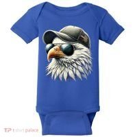  Great Gift Cool Face Eagle With Sunglasses Usa Bald Eagle Flying Bird Baby Bodysuit thumb 0
