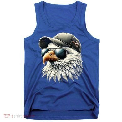  Great Gift Cool Face Eagle With Sunglasses Usa Bald Eagle Flying Bird Tank Top