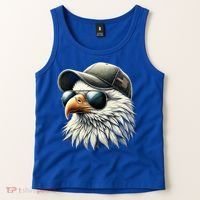  Great Gift Cool Face Eagle With Sunglasses Usa Bald Eagle Flying Bird Tank Top thumb 2