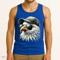  Great Gift Cool Face Eagle With Sunglasses Usa Bald Eagle Flying Bird Tank Top thumb 3