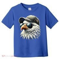  Great Gift Cool Face Eagle With Sunglasses Usa Bald Eagle Flying Bird Toddler T-Shirt thumb 0