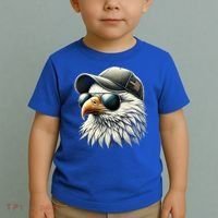  Great Gift Cool Face Eagle With Sunglasses Usa Bald Eagle Flying Bird Toddler T-Shirt thumb 2