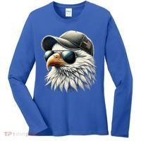  Great Gift Cool Face Eagle With Sunglasses Usa Bald Eagle Flying Bird Women's Long Sleeve Shirt thumb 0