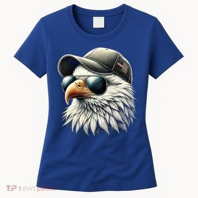  Great Gift Cool Face Eagle With Sunglasses Usa Bald Eagle Flying Bird Women's T-Shirt