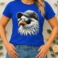  Great Gift Cool Face Eagle With Sunglasses Usa Bald Eagle Flying Bird Women's T-Shirt thumb 2