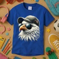  Great Gift Cool Face Eagle With Sunglasses Usa Bald Eagle Flying Bird Kids T-Shirt thumb 3
