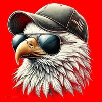  Great Gift Cool Face Eagle With Sunglasses Usa Bald Eagle Flying Bird Santa Hat thumb 1