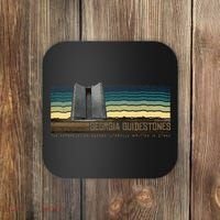 Georgia Guidestones Depopulation Written In Stone Retro Coaster thumb 0
