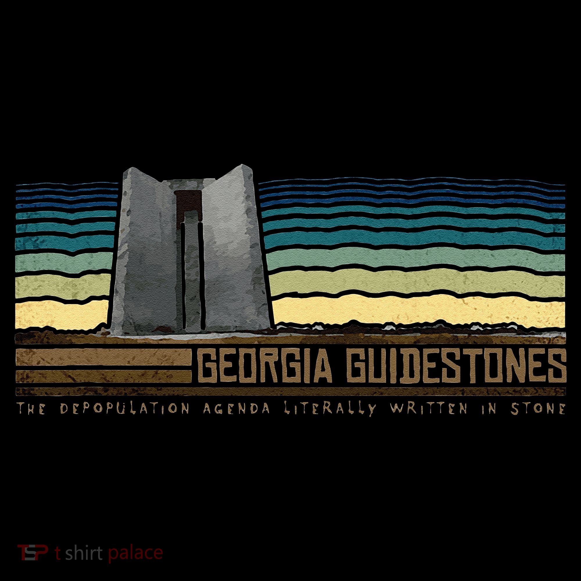 Georgia Guidestones Depopulation Written In Stone Retro Women's Hoodie