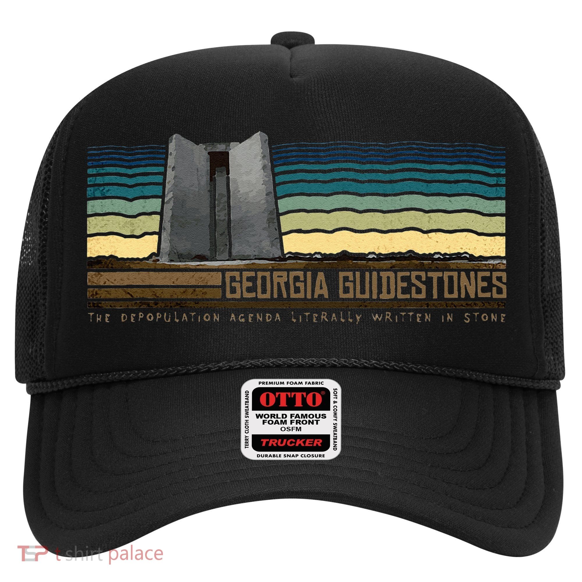Georgia Guidestones Depopulation Written In Stone Retro Hat