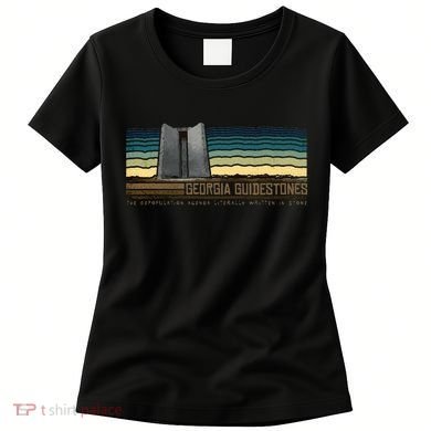 Georgia Guidestones Depopulation Written In Stone Retro Women's T-Shirt