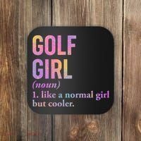 Golf Girl Definition Coaster thumb 0