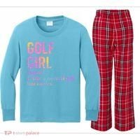 Golf Girl Definition Kids Long Sleeve Plaid Pajama Set thumb 0