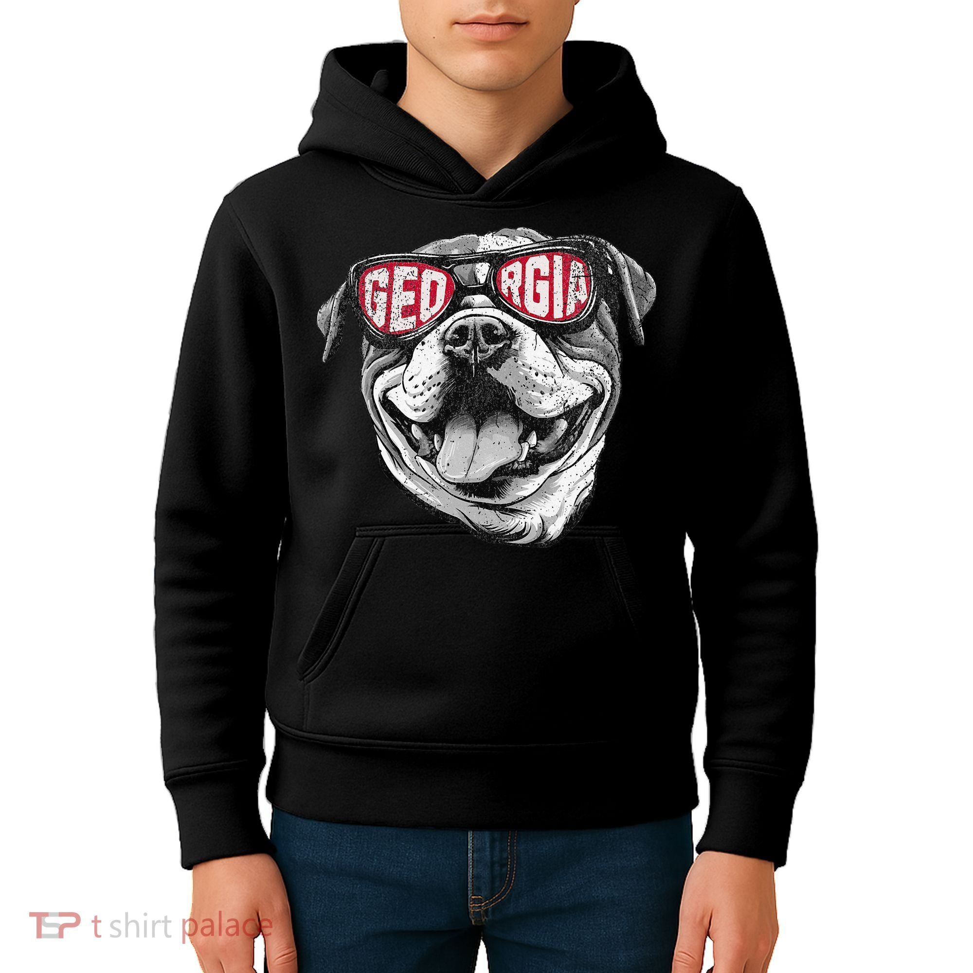 Ga Georgia Dog Sport Lovers Kids Hoodie