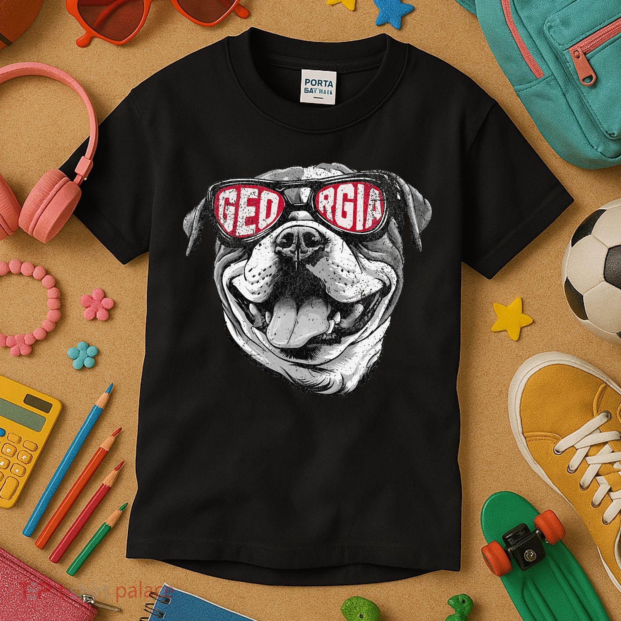 Ga Georgia Dog Sport Lovers Kids T-Shirt