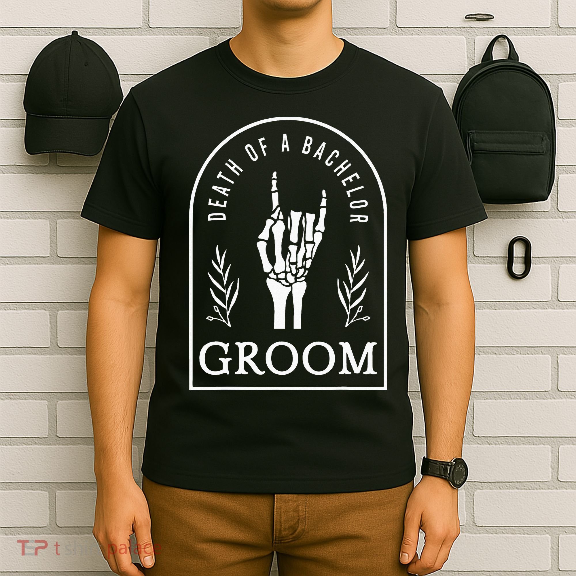 Gothic Groom Death Of A Bachelor Wedding Bachelor Party T-Shirt
