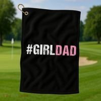 #Girldad Girl Dad Golf Towel thumb 1