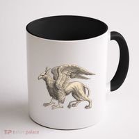 Griffin Gift Eagle Lion Medieval Bird Mythical Creature Gift Coffee Mug thumb 1