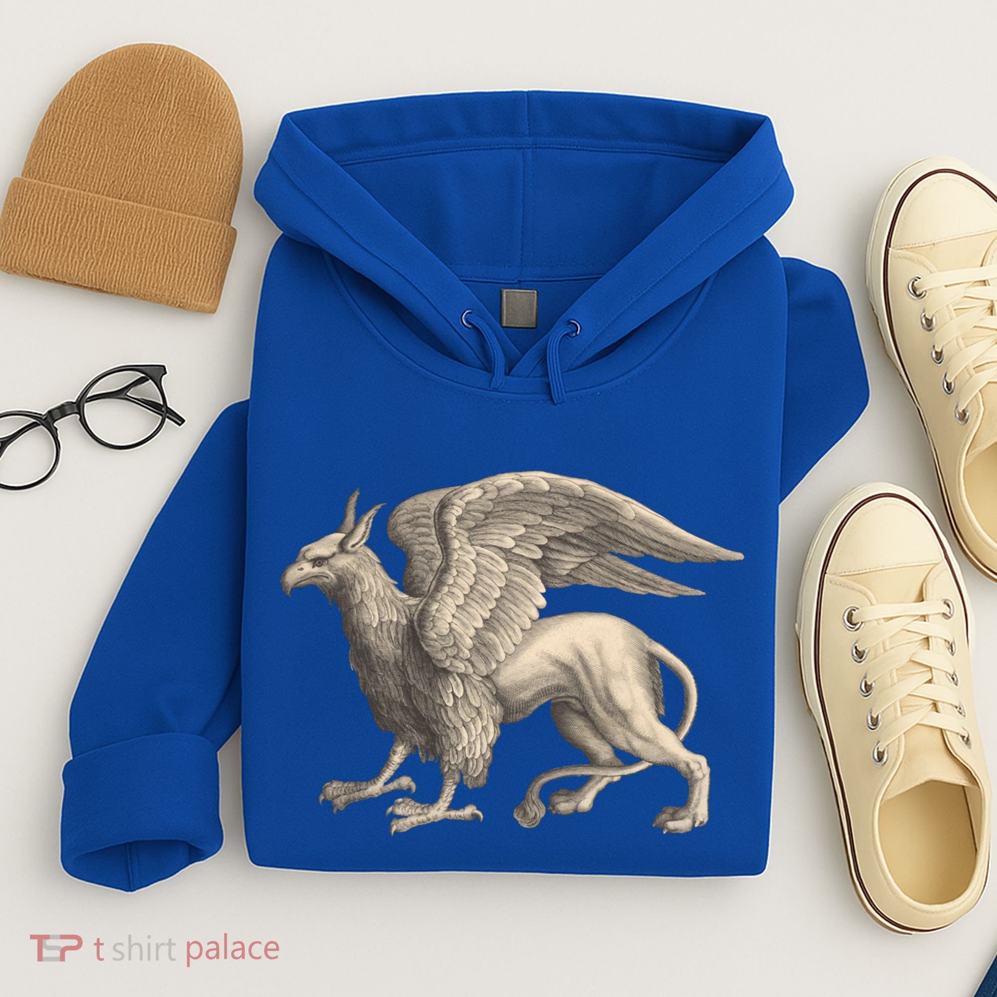 Griffin Gift Eagle Lion Medieval Bird Mythical Creature Gift Hoodie