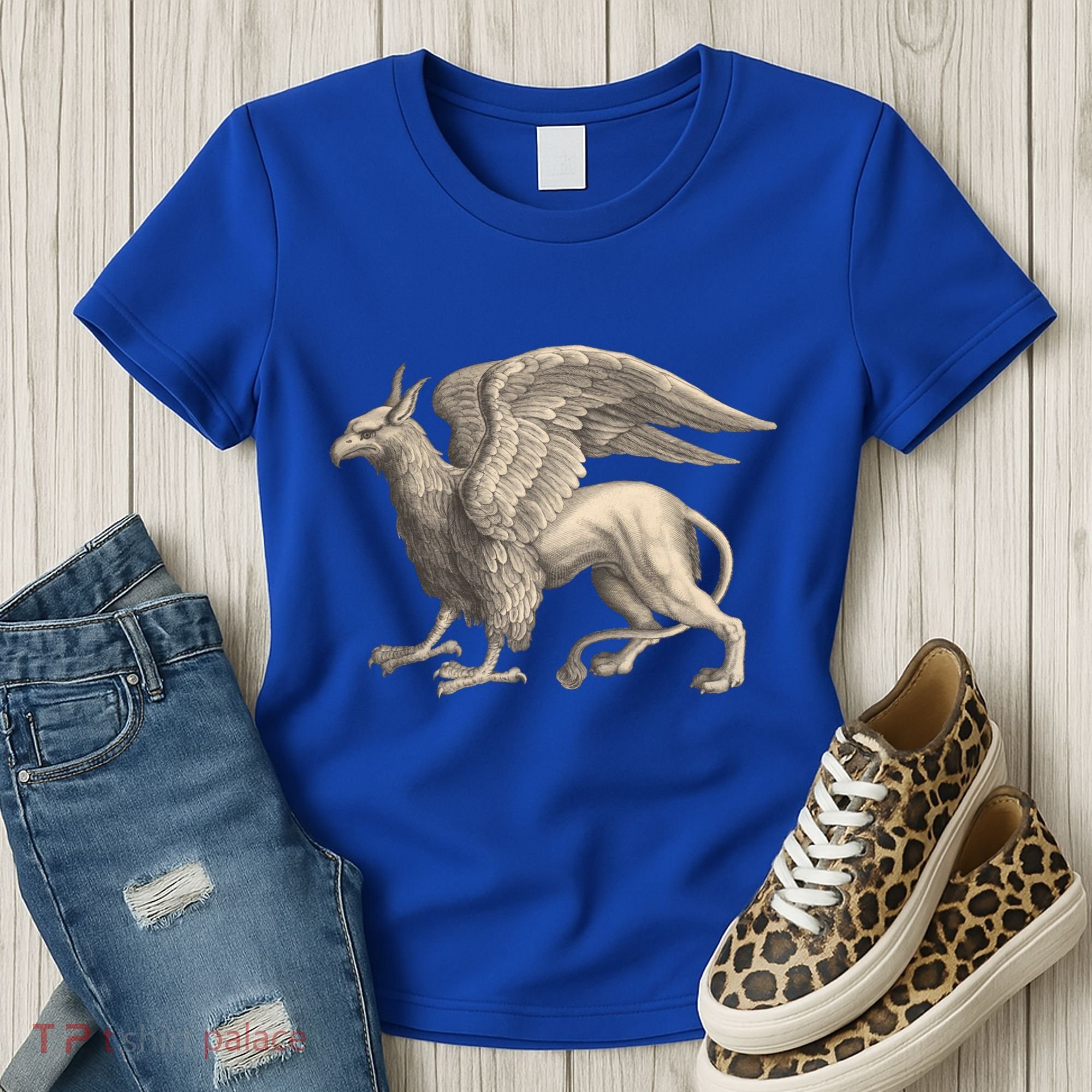 Griffin Gift Eagle Lion Medieval Bird Mythical Creature Gift Women's T-Shirt