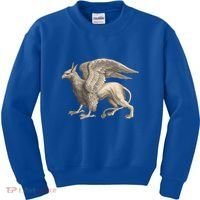 Griffin Gift Eagle Lion Medieval Bird Mythical Creature Gift Kids Sweatshirt thumb 0