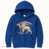 Griffin Gift Eagle Lion Medieval Bird Mythical Creature Gift Kids Hoodie thumb 0