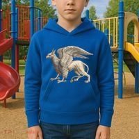 Griffin Gift Eagle Lion Medieval Bird Mythical Creature Gift Kids Hoodie thumb 2