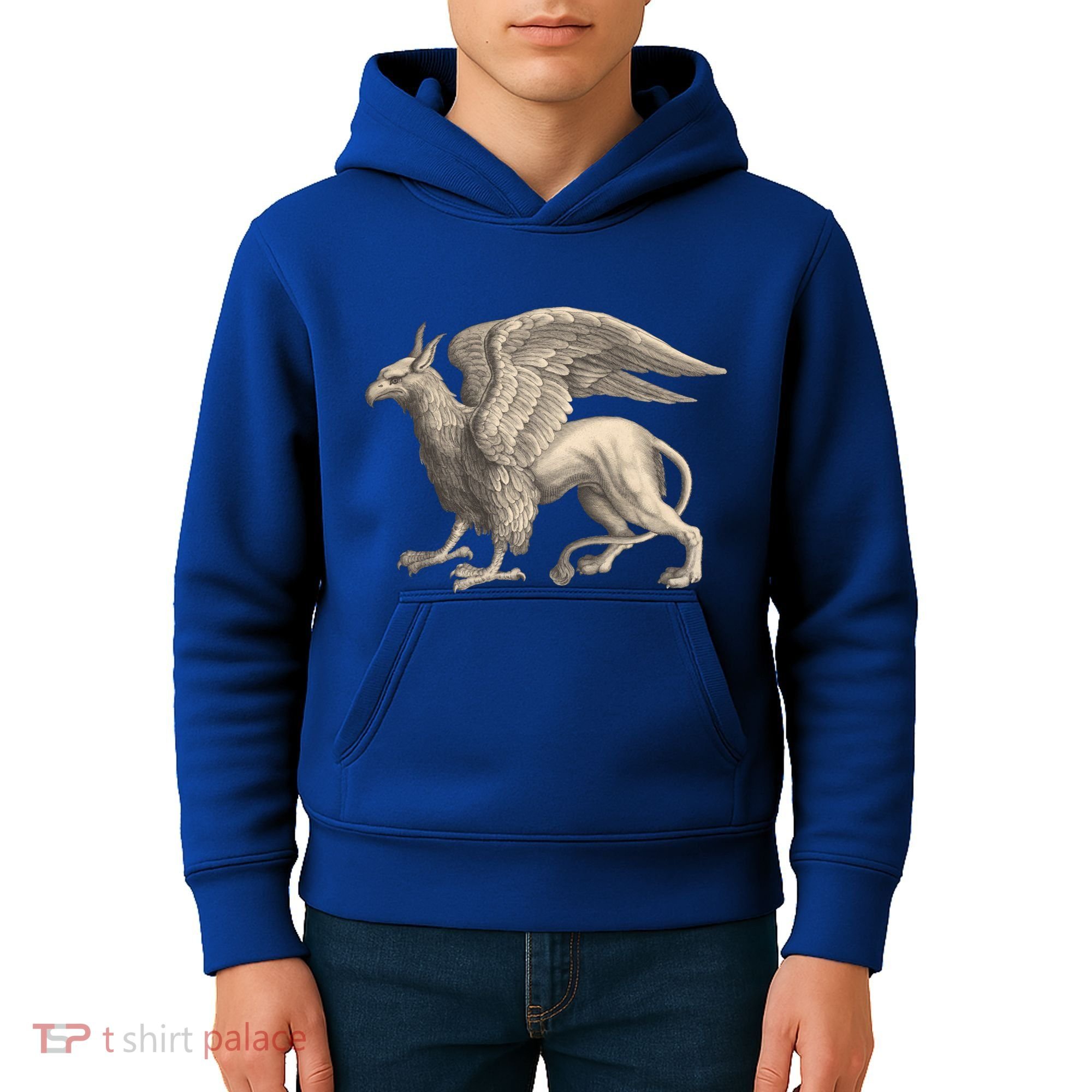 Griffin Gift Eagle Lion Medieval Bird Mythical Creature Gift Kids Hoodie