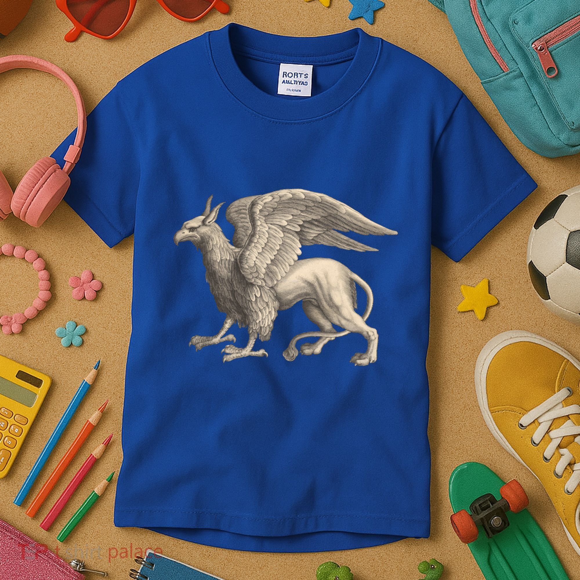 Griffin Gift Eagle Lion Medieval Bird Mythical Creature Gift Kids T-Shirt