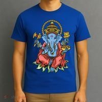 Ganesha God Elephant Gift Spiritual Hindu Yoga Meditation Great Gift T-Shirt thumb 3