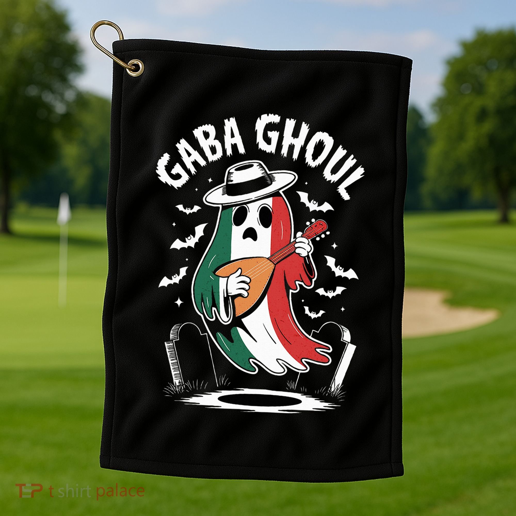 Gaba Ghoul Funny Ghost Italian Gabagool Golf Towel