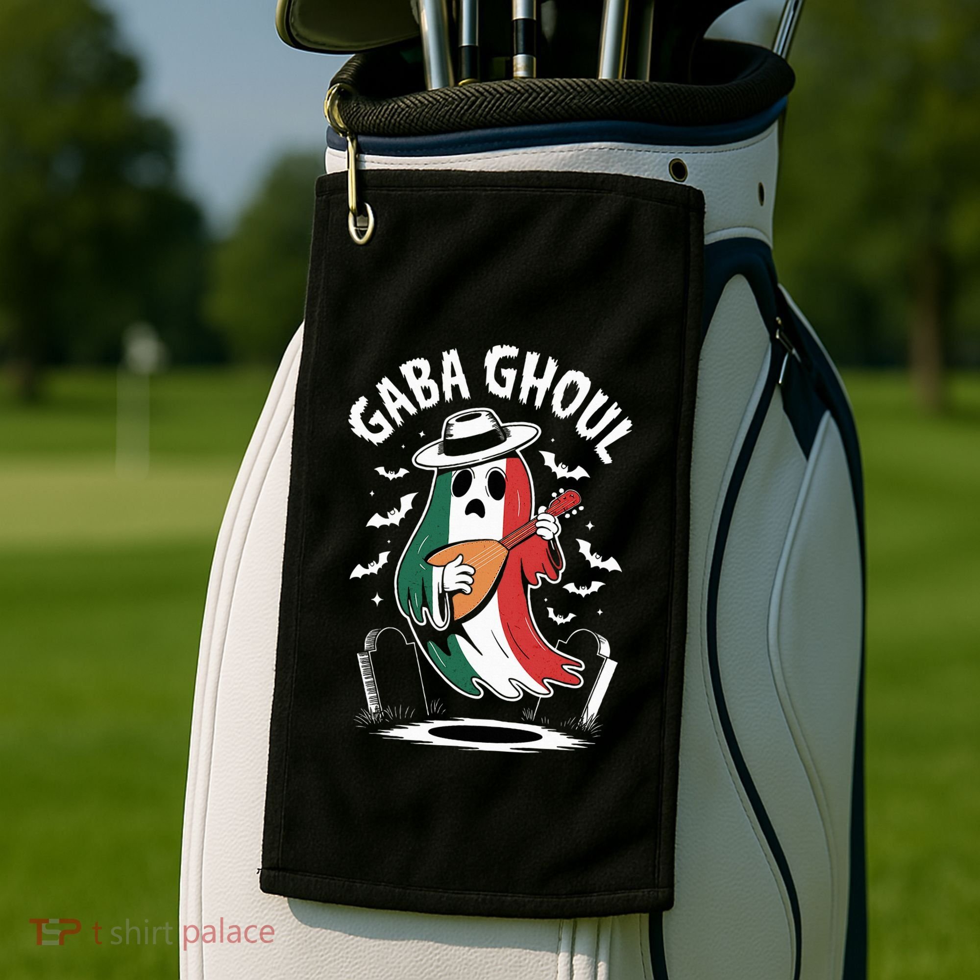 Gaba Ghoul Funny Ghost Italian Gabagool Golf Towel