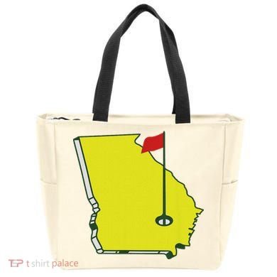 Georgia Golf Flag State Tote Bag