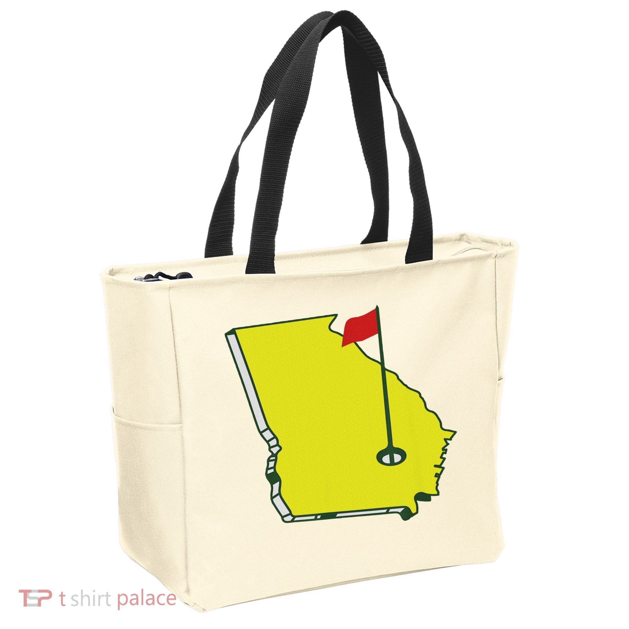 Georgia Golf Flag State Tote Bag