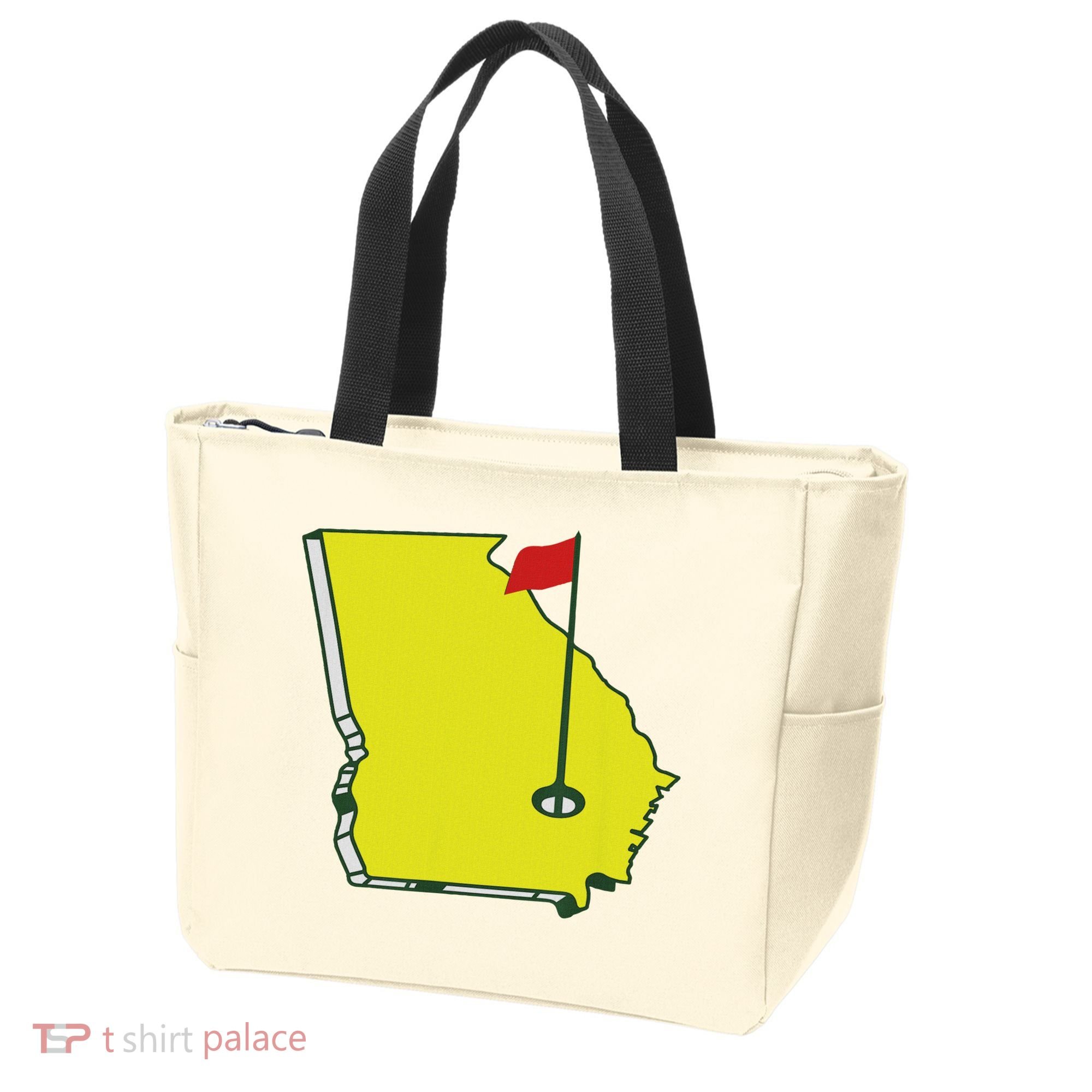 Georgia Golf Flag State Tote Bag